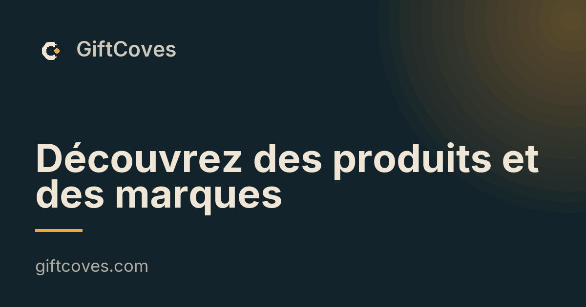 Découvrez GiftCoves : idées cadeaux, comparateur de prix et listes de souhaits