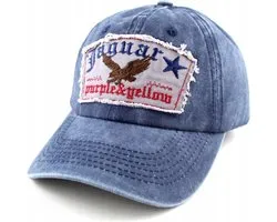 Vintage Baseballpet – Geborduurd Eagle Design – Verstelbare Cowboy Cap – 100% Katoen – Retro Pet – One Size – Comfortabel en Ademend – Washed Cotton – Pet voor Heren en Dames
