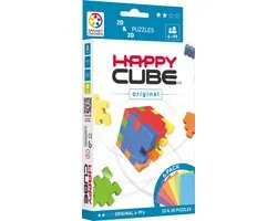 SmartGames Happy Cube Original - 6 Schaumpuzzels in 2D & 3D - Breinbreker & Bouwstenen met Wereldsteden - Vanaf 5 Jaar tot Volwassen