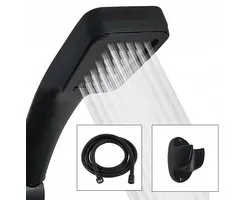 Doucheset Zwart Mat ECO Douchekop, Slang & Houder