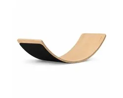 Deryan Luxe Balance Board XL avec feutre - Planche d'équilibre - Bois de hêtre fort laqué clair - 90 cm