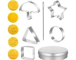 7 Pieces Biscuit Cutters voor Dalgona Korean Cookies - Moulds - RVS Cookie Cutters - Feest Cookie Cutters - Squid Game