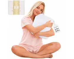 HerComfort Pillows Gewichtskussen voor Volwassenen 2.7 KG – 30*30 CM Wit – Prachtig Cadeau - Slaap Beter & Kom Tot Rust – Verzwaarde Kussen – Verzwaringskussen voor Meer Focus – Weighted Body Pillow – Anti-Stress Slaap Knuffel – Anxiety Pillow