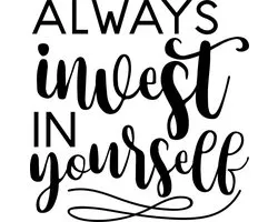 Muurtekst muursticker Always invest in yourself