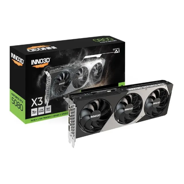 INNO3D NVIDIA GeForce RTX 5080 X3 16GB GDDR7 Gaming Graphics Card (Triple Fan, 2
