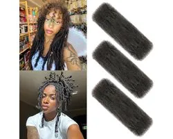Kinky Curly Braiding Bulk - Voor mini twists Afro Kinkys - Cuban Twist synthetisch haar - Zacht - Micro Spring Twist - Voor dreadlocks - Locs reparatie (4#, 45,7 cm