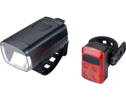 BBB Cycling Stud50 ComboFietslampjes Led Set Wit en Rood - Fietsverlichting Set - USB Oplaadbaar - Voorlicht 200 Lumen Achterlicht 50 Lumen - BLS-231