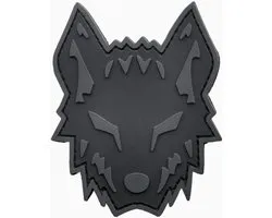 Wolf Morale Wolfpack PVC-patch [ingetogen, verduistering] compatibel met Velcro klittenbandpatches voor hoeden, tactische patches, Molle-accessoires, militaire patches, rugzakpatches