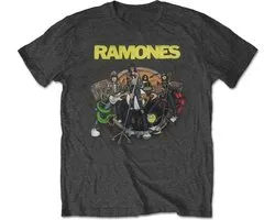 Ramones - Road To Ruin Heren T-shirt - L - Grijs
