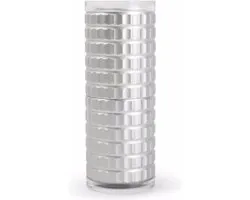 Moulin à poivre/salier H12,5cm strié argent Savour