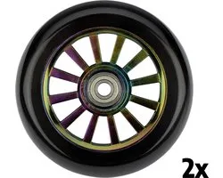 Set de Roues de trottinette acrobatique Black Dragon - Plastique à rayons - Neo Chrome