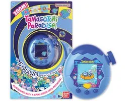 Bandai - Tamagotchi Paradise Water - Virtueel dier om op te voeden - Tamagotchi met zoomwiel - Interactief speelgoed in het Engels - Blauw watermodel - Kinderspeelgoed 6 jaar en + - 43422