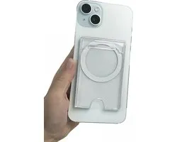 Porte-cartes magnétique pour iPhone MagSafe et universel pour Samsung / OnePlus / Google / Nothing / Xiaomi / Oppo / Motorola - Porte-cartes portefeuille transparent - Minimaliste, magnétique et toujours à portée de main