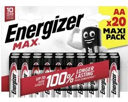 Energizer MAX AA Batterijen - 20 Stuks - Alkaline Batterij - 1.5V