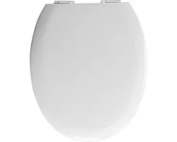 Allibert wc-zitting SUNSHINE - geperst hout - soft close - verchroomde scharnieren - wit gelakt
