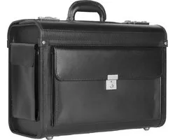 Dermata Business Leather Pilot case noir