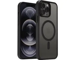 Hoesje Geschikt voor iPhone 12 Pro Max - Zwart - Geschikt voor MagSafe – Slank, Sterk en Shock proof