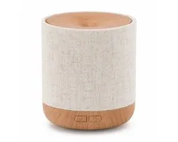 Aroma Diffuser - Humidificateur - Nébuliseur Aroma - 200 ml avec housse en Tissus et veilleuse - Marron clair