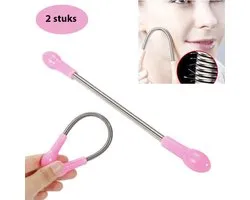 CHPN - Ressort d'épilation - Epilation - 2 pièces - Ressort d'épilation - Outil d'épilation - Epilation du visage - Enlève facilement les poils du visage