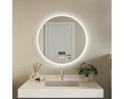 Bella Mirror Smart Badkamerspiegel met LED Verlichting & Verwarming – Wandspiegel Rond – Anti Condens Douchespiegel - frameloos - 60CM