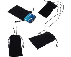 Cover with Chain and Loop Closure Soft Cloth Flannel Carry Bag voor TD TECH M40 (2023) - Black
