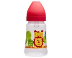 AKUKU Babyfles brede hals 250ml rood - Zuigfles