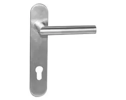 Poignée de porte avec plaque en acier inoxydable 110mm