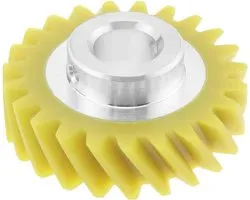 Allecto- Mixer Wormwiel Vervanging Geel - Keukenmachine - Accessoire - Compatibel met Verschillende Modellen - Geel en Duurzaam - Geschikt voor Diverse Modellen - KitchenAid Compatibel met 5KSM150 5KSM45 5KSM90 5KSM125 5KSM175 5KSM185 5KSM156 5K45SS