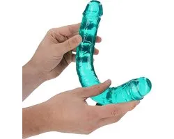 Shots - RealRock REA159TUR1 - Realistic Double Dong - 13'' / 34 cm - Turquoise