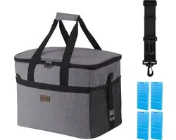 Packaway 4 Laags Geïsoleerde Koeltas - Lunchtas 30 liter - Grijs