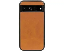 Kunstlederen Hoesje Geschikt voor de Google Pixel 7 Pro - Stijlvolle Back Cover - Comfortabele Dunne Bescherm Hoes Bruin