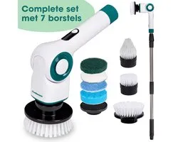 Wellewares EasyClean - Brosse de nettoyage électrique - Brosse de nettoyage - Brosse à récurer - Avec manche