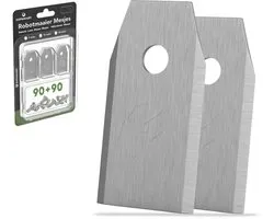 Lames de tondeuse robot universelles To the South® adaptées aux modèles Gardena, Husqvarna, McCulloch, Yard Force, Segway, Garden Feelings, Cramer, ECOVACS, Ferrex et Florabest Steel - 90 pièces