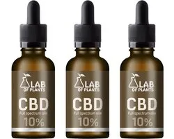 3 x CBD-olie 10% - Voordeelbundel – 3 x 10 ml – Premium kwaliteit – Full Spectrum