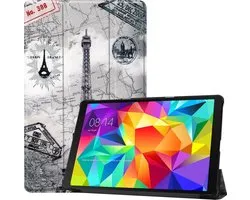 Hoes - Geschikt voor Samsung Galaxy Tab A 10.1 (2019) - Dun & Stevig - Trifold Bookcase - Hard Cover - Hardcover Book Case - Tablet Hoesje - Eiffeltoren