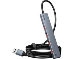 Hub USB 3.2 Gen 2 avec 4 Portes USB-A et câble de 120 cm pour ordinateurs portables, ordinateurs de bureau et Gaming.