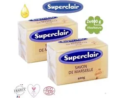 Superclair - Zeeptablet - Marseille Zeep - Glycerine - 400g x 2