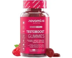 Novomins Testo-Boost Tribulus Terrestris - 60 Gummies - Aardbei