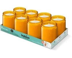 Bolsius - Starlight - Amber - Kaarsen in Glas - 8 Stuks - 50 Branduren