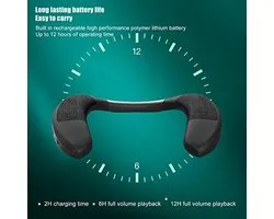 Neckband Bluetooth Speaker - HIFI Geluidskwaliteit - Draadloos met 3D Surround Sound - Ideaal voor Sport - ShopVlot