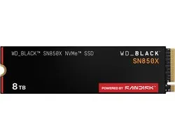 Western Digital Black SN850X - Interne SSD - NVMe - M.2 PCIe - 8 TB