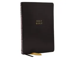 KJV Holy Bible with Apocrypha and 73,000 Center-Column Cross References, Black Leathersoft, Red Letter, Comfort Print (Thumb Indexed): King James Version
