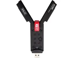 Rolio WiFi adapter USB - 1800Mbps - WiFi 6 - Dual Antenne
