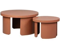 sweeek - Set de 2 tables gigognes rondes, table basse - luma