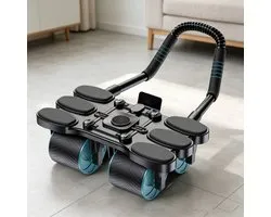 Deze automatische buikspiertrainer met rebound-functie is perfect voor beginners die hun taille en buik willen afslanken Het vierwielige apparaat is voorzien van elleboogsteunen zachte elleboog en kniebeschermers en is geschikt voor thuisgebruik