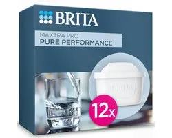 BRITA waterfilterpatroon MAXTRA PRO Pure Performance - 12 stuks - Originele waterfilter voor BRITA waterfilterkannen - filtert onzuiverheden zoals Herbiciden, PFAS, chloor, kalk en metalen