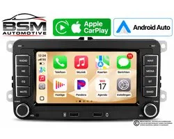 Autoradio Android 13 avec CarPlay pour VW Golf 5, 6, Polo, Skoda Caddy, T5, Passat, radio 2-DIN avec écran 7 pouces, système de navigation, avec Bluetooth/ USB / FM/ RDS, prise en charge de Mirror Link (2 + 64G)