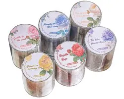 Decoratieve Washi Tape Set - 6 Rollen Sticker Tape voor Journaling, Scrapbooking en Knutselen
