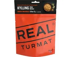 Drytech Real Turmat - Poulet Tikka Masala - repas lyophilisé - alimentation extérieur - repas trekking - 578Kcal