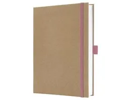 Carnet Sigel Jolie - A5 - kraft - Pink - pages blanches - SI-JN843
